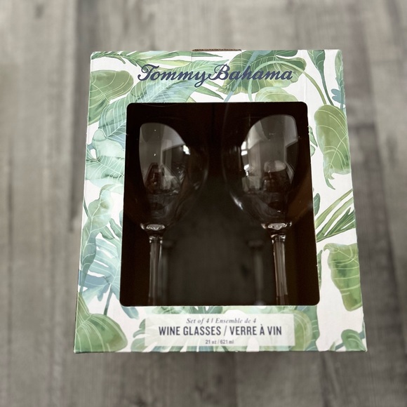 Tommy Bahama Dining Outdoorindoor Wine Glasses Set Of 4 Tommy